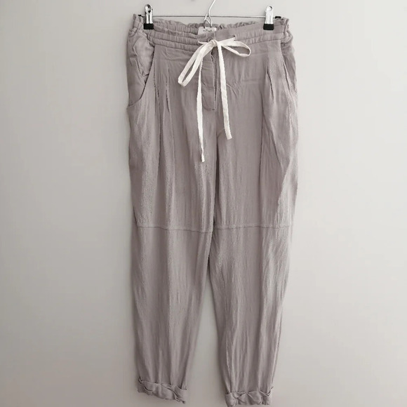 Aritzia Wilfred Marais Lightweight Trouser Pants Gray Rolled Cuffs Medium - Picture 3 of 16